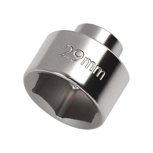 29mm Oil Filter Socket Wrench: 6-Point Design, 1/2 Inch & 3/8" Drive, Axle Nut/Oil Filter Removal Tool, Low Profile for Efficient Tight-Area Removal, Fits VW/Mercedes/Ford/Nissan/Dodge/Hyundai/GM - size: 29MM