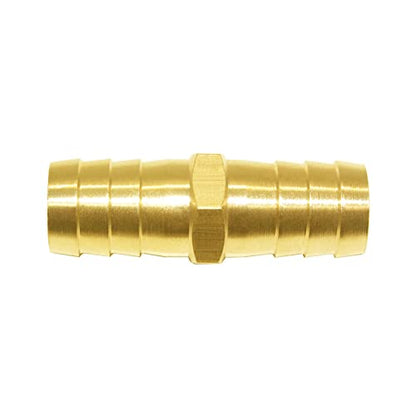 Joywayus 5/8" Hose Barb Hex Union Brass Fitting Water/Fuel/Air with 6 Stainless Steel Clamps (Pack of 3) - size: 5/8", style: 3PCS