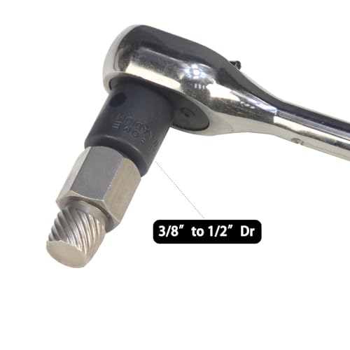 27-Pieces Double Head Screw Extractor Set, Easy Out Bolt Extractor Remover Kit, Hex Head Multi-Spline Stripped Rounded Damaged Broken Screw Removal