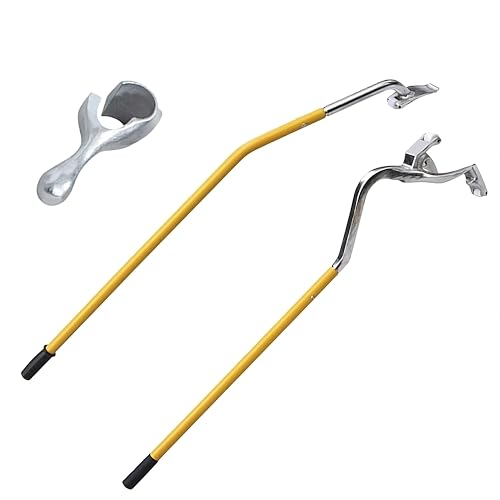 PENSUN 3PCS Tire Mount Demount Tool Fit for Car Repairing (Yellow) | 17.5" to 24.5" Tire Changing Tool with Extra Bead Keeper, Tubeless Truck Bead Breaker Manual Tire Changing Tools