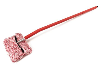 Mitt on a Stick PRO+ | Extendable Car Wash Brush, Mop, Mitt, Sponge | Red with Korean Dragon Microfiber Cover