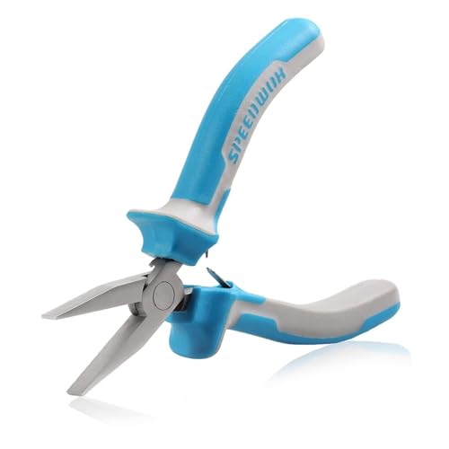SPEEDWOX 4.5 Inch Flat Nose Pliers For Jewelry Making Smooth Jaw | Bracelet Bending Pliers Duck Bill Pliers Wire Bending Wrapping Forming Tools & DIY Projects Wire Straightening Item Gripping - style: 5" Flat Nose Plier
