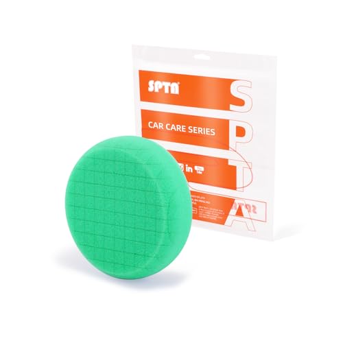 Green T120 Heavy-Cut Polishing Foam Pad, SPTA 1Pc 3.5 Inch Face for 3 Inch 80mm Backing Plate Compound Buffing Sponge Pads for Car Buffer Polisher Compounding, Polishing and Waxing -FPTSS3G - color: 1Pc Green T120 Heavy-Cut Pad, size: 3.5inch
