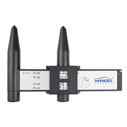 WHEEL CONNECT PCD Gauge，Wheel/Rim Bolt Pattern Measuring Tool, PCD Ruler, Sliding Caliper for 4 5 6 8 Holes - color: Style-A