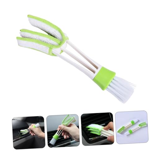 Ipetboom 3pcs Double-Ended Air Vent Cleaning Brush Set Car Air Conditioner Cleaner Mini Duster for Interior Detailing and Dashboard Dusting Tools