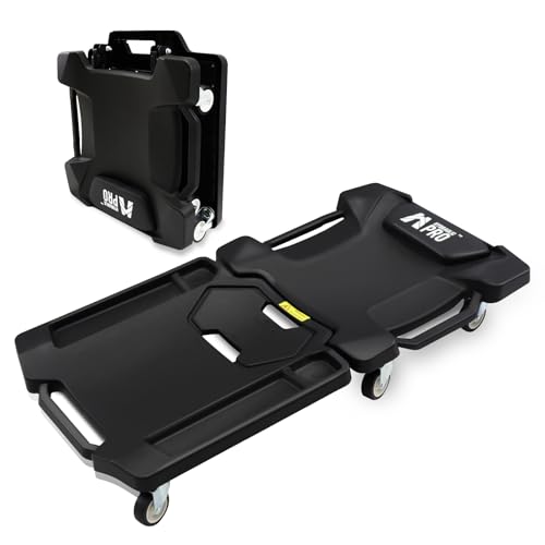 41" Foldable Mechanic Creeper with 6 Swivel Wheels, Low Profile Design with Padded Headrest & Tool Trays, 330 lbs Capacity, Creepers Automotive for Garage Repair