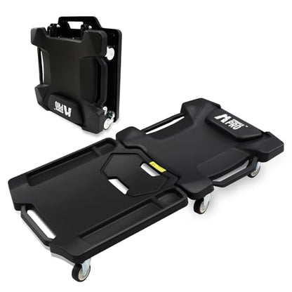 41" Foldable Mechanic Creeper with 6 Swivel Wheels, Low Profile Design with Padded Headrest & Tool Trays, 330 lbs Capacity, Creepers Automotive for Garage Repair