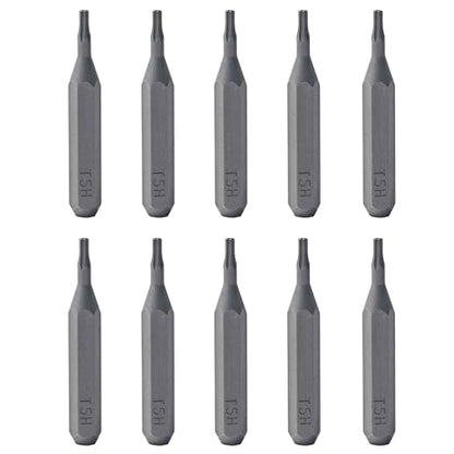 10Pcs Torx Head Screwdriver Bit Set, S2 Steel Magnetic Star Bits, 5/32" Hex Shank, Tamper Resistant, Impact Grade for Drill, Power Driver, Electronics, Home & Automotive Repair(T5) - size: T5