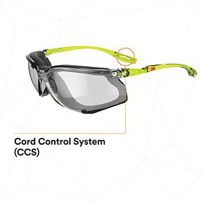 3M Safety Glasses Scotchgard Anti-Fog Coating - color: Gray I/O Lens, Green/Black Frame With Foam Gasket, size: One size fits most