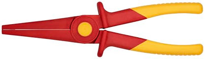 Knipex 98 62 02 Flat Nose Plastic Pliers 1000V Insulated, Red/Yellow