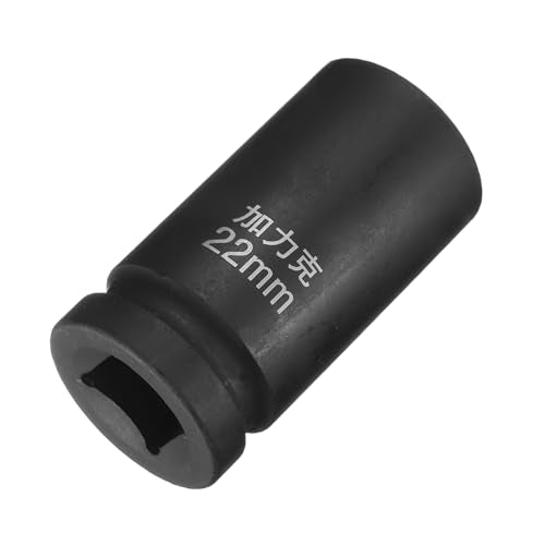 HARFINGTON 4 Point Square Socket 3/4" Drive by 22mm Metric Square Impact Socket 40CR Blackening Standard Wheel Sockets Pneumatic Socket Tool for Auto Repair Mechanical Maintenance Home Use - size: 22mm