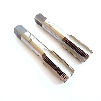 AtticZone M18 x 1.5 Metric Hand Thread Tap, Right Hand, Alloy Tool Steel, 1 Taper Tap, 1 Plug Tap for Metal Working DIY Industrial - size: M18x1.5