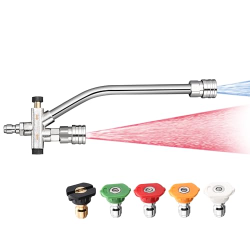 Selkie Foam Cannon Dual Connector Accessory,Pressure Washer Double Tip Attachment for Foam Blaster with with 5 Power Washer Sprayer Nozzles, 1/4" Quick Connect, 3600 PSI - color: Dual Connector