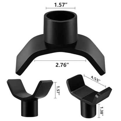 Bottle Jack Adapter for 12ton Jack, Bottle Jack Axle Cradle fits 2", 3", 4" Round & Square Shaft Tubes, Bottle Jack Accessories for RV/Trucks/Off-Road Emergencies - color: Black