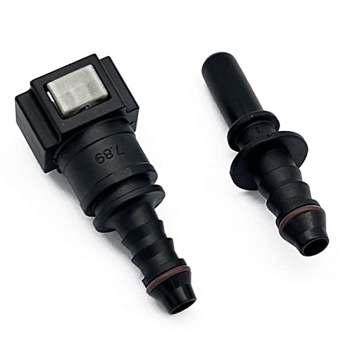 3/8(9.49mm) SAE to 1/2(12.5mm) Barb Straight for 3/8(10mm) ID Nylon Fuel Line Hose Quick Release Connector - color: Straight-Kit, size: 3/8 SAE to 1/2 Barb