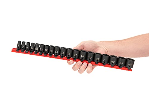 TEKTON 3/8 Inch Drive Impact Socket Set, 19-Piece | SID91106 - size: 19-Piece (1/4-1 in.), style: Standard