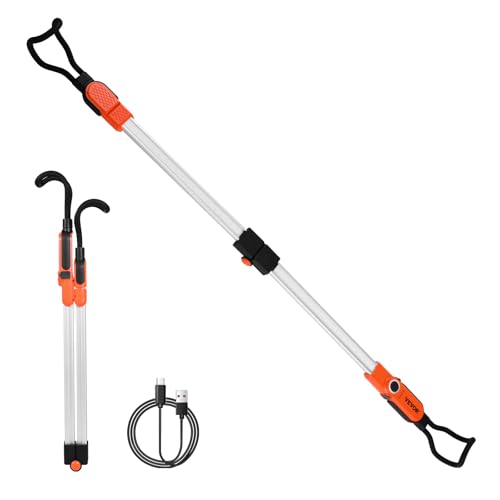 VEVOR Underhood Work Light, 2300LM, Rechargeable Bright LED Light, Portable Cordless Mechanic Work Light Bar with Hooks, for Car Repairing Inspection Garage Workshop Length: 53 to 65.5 inches