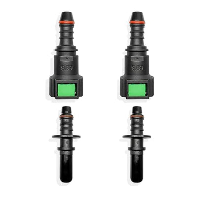 2 Sets Fuel Line Quick Connect Straight Fittings, 9.89mm to ID 8mm | Nylon Fuel Line Connectors Straight Pipe Connector, Quick Release Fuel Connector - color: 2 Sets Fuel Line Quick Connect SAE 9.89mm to ID 8mm