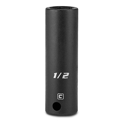 Capri Tools Deep Impact Socket, 3/8-Inch Drive, 6-Point, SAE (1/2-Inch) - size: 1/2-Inch