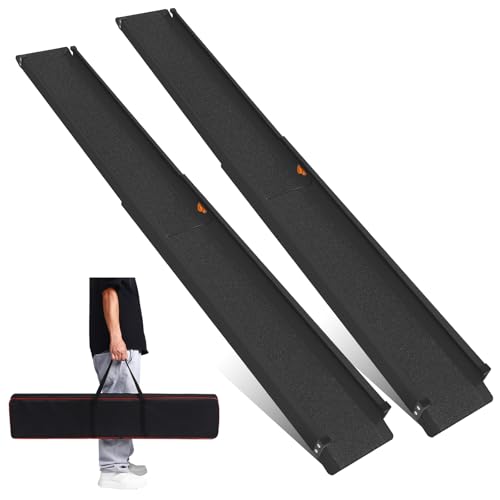 Wheelchair ramp 5FT, Lightweight, Retractable and Portable, can be Used for Wheelchair ramps, Comes with a Handbag-Black - size: 5FT