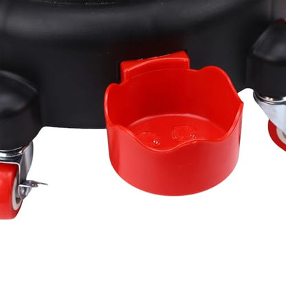 Car Wash Bucket, 15L Leakproof Rolling Bucket with Filter Lid and 5 Casters for Car Detailing and Washing