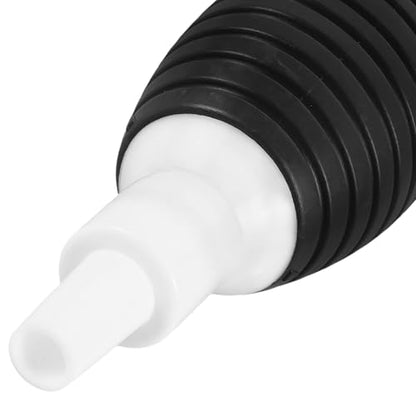 Manual Hand Fuel Transfer Pump with Corrugated Siphon Hose and Plastic Wall-mount Bracket for Gasoline Diesel Water Fluid Transfer Versatile for Vehicle and Agricultural Use