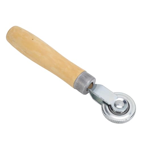 6mm Tire Patch Roller 1 1/2in Tire Repair Roller Wood Handle Tool with Gear Teeth for Cars Motorcycles