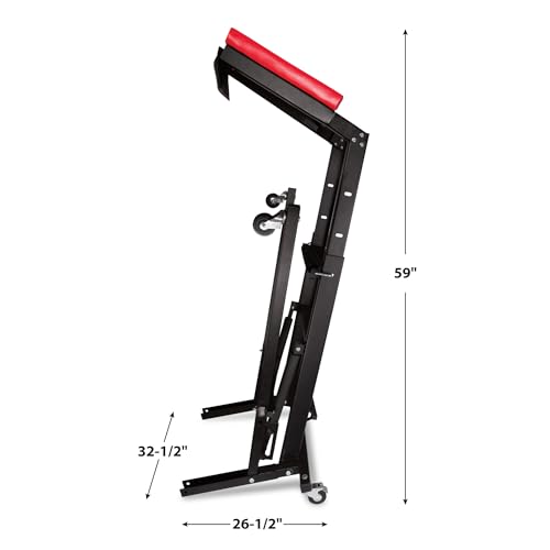 Performance Tool W85038 High Top Adjustable Creeper to Work On Vehicles, Black/Red, 45-66-inch Height - style: High Top Adjustable Creeper