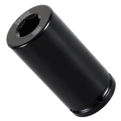 EVRBUL 19mm Harmonic Balancer Socket Compatible with Honda, 1/2" Drive 19mm Crank Bolt Socket Fit for Honda, Deep Well Impact Wrench,Crank Pulley Removal Tool Replace#77 080 - size: 19MM