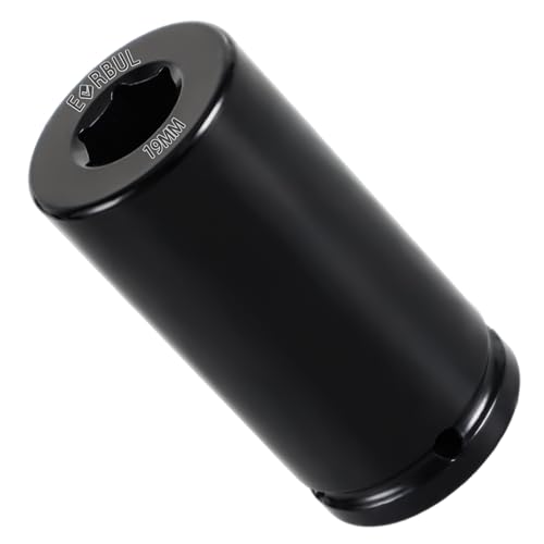 EVRBUL 19mm Harmonic Balancer Socket Compatible with Honda, 1/2" Drive 19mm Crank Bolt Socket Fit for Honda, Deep Well Impact Wrench,Crank Pulley Removal Tool Replace#77 080 - size: 19MM