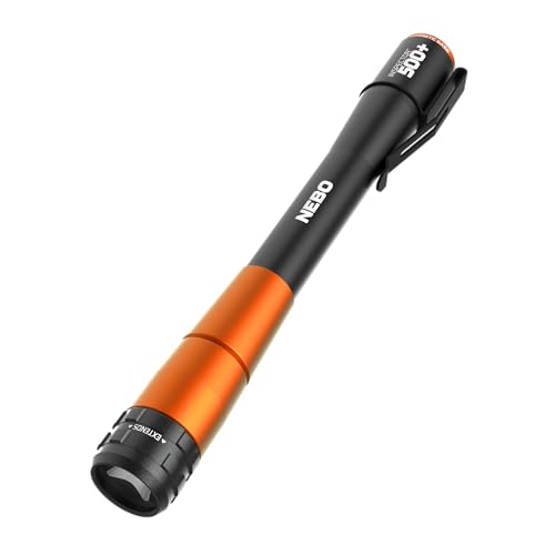 NEBO Inspector 500+ Flex Pen Light | 500 Lumens, 8 Light Modes, Rechargeable LED Flashlight & 360 Degree Area Lighting, Magnetic Base, IPX7 Waterproof, Pocket Size for EDC, Includes USB Charging Cable - style: Black - 500 Lumens
