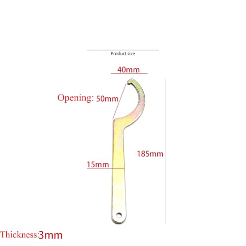 2 Pack Coilover Wrench Spanner Set C-Shape Hook Wrenches Tool for 42mm-62mm Nut Motorcycle Dirt Bike Coil Over Suspension System Shock Absorber Adjustment