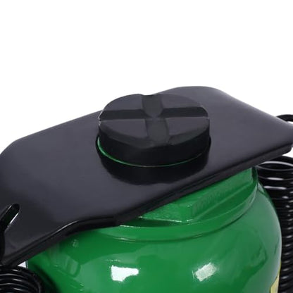 20 Ton Air Hydraulic Bottle Jack, Professional Lifting Jack for Heavy Machinery & Large Trucks, 10.2-19.7 Inch Height Range with Extendable Screw(Green) - color: Green, size: 20 Ton