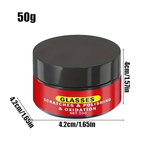 Glass Scratch Remover 50g Instant Removal Detailing Cleaner | Car Windshield Scratch Repair Wax for Auto Truck Sedan RV Home Glass Mirror Stain Oxidation Water Spot