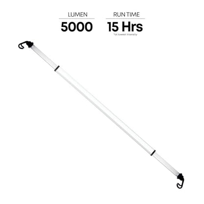 Groz 5000 Lumen Rechargeable Under-Hood Light - Expandable 46.5"-68" Aluminum Work Light for Automotive Repair (55123) - color: Silver Housing