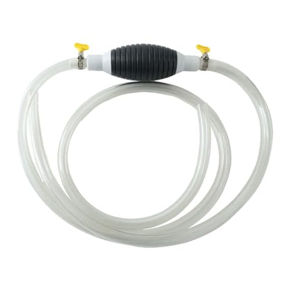 Manual Gasoline Siphon Pump Fuel Transfer Hose with Metal Clip, Multifunctional Liquid Suction Pump for Petrol, Oil, Water, Aquarium & Fuel Transfer - color: Classic 1m