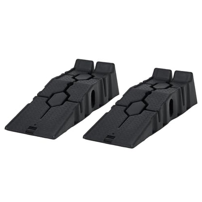 5 Ton Low Profile Car Service Ramps – Heavy Duty Plastic – 6.7" Lift Height – Portable Auto Repair Ramp Set for Oil Change, Maintenance, Garage – 2 Pack