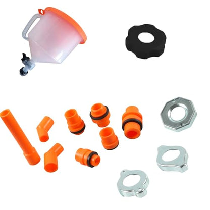 Not Spill Coolant Funnel Kit Frees Radiator Filling Proof Bleeder for Car Flushes Orange Pouring Corrosion Resistant Not- Burping for Fill