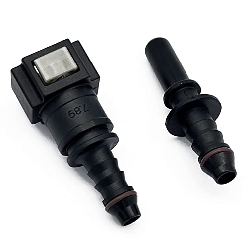 1/4 (6.3mm) SAE to 5/16 (8mm) Barb Straight for 1/4(6.35mm) ID Nylon Fuel Line Hose Quick Release Connector - color: Straight-Kit, size: 1/4 SAE to 5/16 Barb