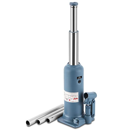 BAOSHISHAN 4 Ton Double Ram Bottle Jack 10.43" to 24" Lift Range | Heavy-Duty Hydraulic Lifting, Welded Steel Frame, Built-in Safety Valve, For SUV Truck RV - size: 4 Ton (High Lift)
