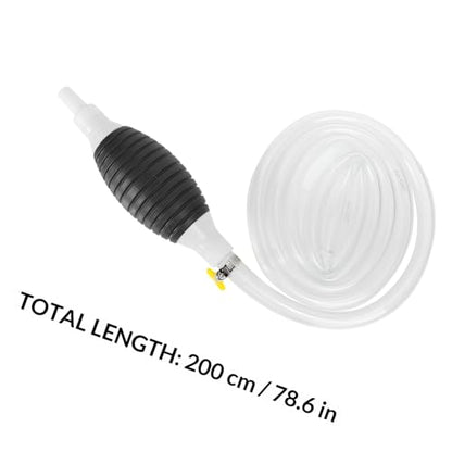 Manual Car Transfer Pump 2m Hose Siphon Kit with 2 Clamps Hand Pump for Vehicle and Fish Liquid Transfer