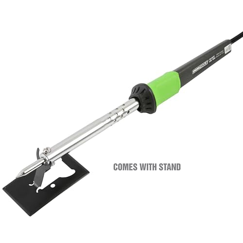 OEMTOOLS 24761 60 Watt Soldering Iron with Metal Stand, Green and Black, Automotive Solder Iron with Pencil Tip Soldering Iron Attachment - style: 60 Watt
