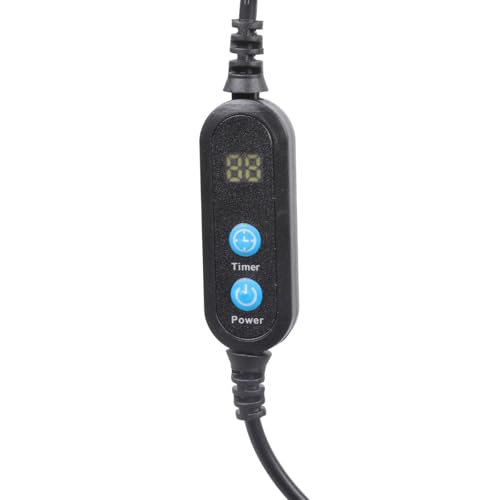 USB Timer Cable with Adjustable 1-30 Minutes Countdown, Auto Power Off Switch for Aquarium LED Lights Fan Kitchen Appliances, 50cm USB Male to Female Timing Cord with Shutoff Button
