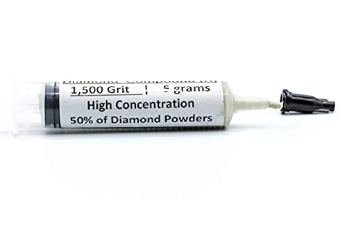 TechDiamondTools Diamond Polishing Compound Polishing Paste USA Made 1,500 Grit 6-12 Microns for Marble Glass Metal Rock Jewelry Resin Silver Chrome Gemstone with High Concentration of Diamond Powder - size: 1,500 Grit / 6-12 Microns