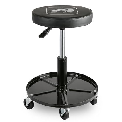 A A IN LT12 Professional Mechanics Roller Seat, Pneumatic Adjustable Rolling Stool with Wheels, Swivel, with Tool Tray.Shop Stool for Garage, Workshop, and Auto Repair Shop. - style: Roller Seat