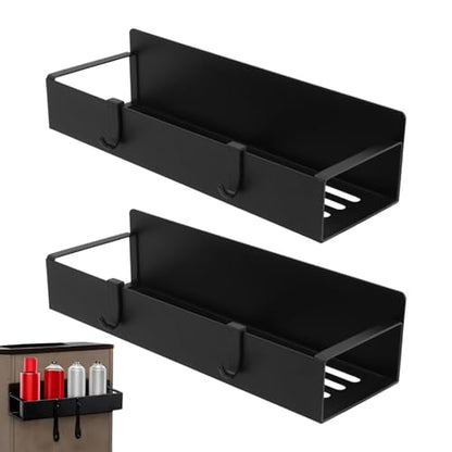 2 Pcs Magnetic Spray Can Holder,with 4 Pcs Small Hooks Wall-Mounted Spray Bottle Rack Paint Bottle Can Organizer for Garage Home Workspace