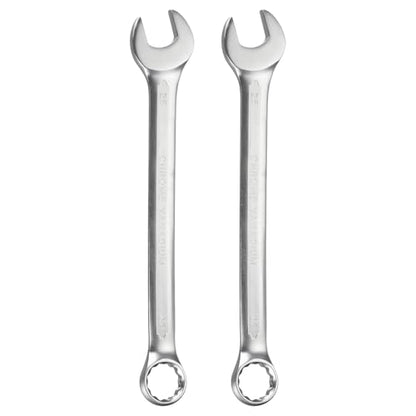 HARFINGTON 2Pcs Metric Combination Wrench 25mm Open End & 15-Degree Offset 12-Point Box End Chrome Vanadium Steel Industrial Grade Double Ended Wrenches Spanners Tools - size: 25mm