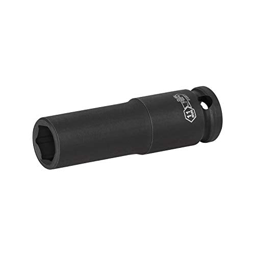 Jetech 3/8-Inch Drive 11mm Deep Impact Socket with 6-Point Design, Heat-Treated Chrome Molybdenum Alloy Steel, Metric - size: 11mm