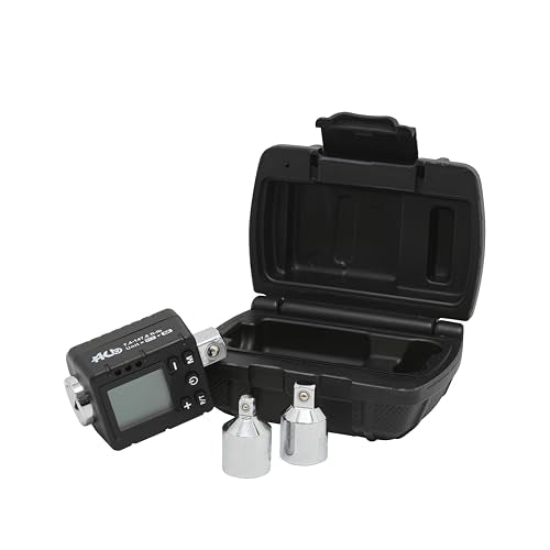 HB 3-Piece Digital Torque Adapter Set AAM002-U, 1/2" Drive 7.4–147.6 Ft-lb (10–200Nm), ±2% Accuracy, Peak/Trace Modes, 5 Units, Memory, LED & Buzzer Alerts, Chrome Vanadium Steel, Made in Taiwan - size: Digital Torque Adapter Set