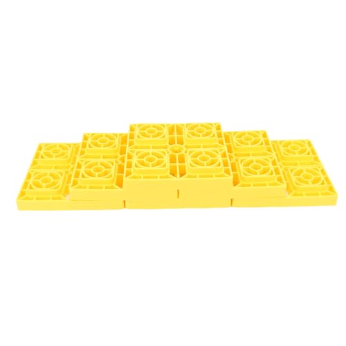 Focket RV Leveling Blocks, 3 Steps Adjustable Heavy Duty HDPE Material Non Slip Surface Trailer Leveling Blocks, Campers with 10pcs Set Carry Bag for Cars Campers RV